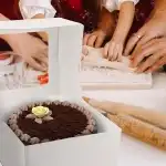Small cake box with window, T100040-1, wholesale