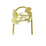 Siluetă de tort cu stilou piercing - auriu și argintiu, T090390, en-gros