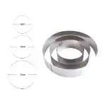 Stainless steel cake ring 3 pcs, T13184, wholesale
