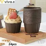 Muffin paper, brown-24pcs, T090341, wholesale