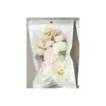 10pcs wrapped flower petal cake topper -white, T090440, wholesale