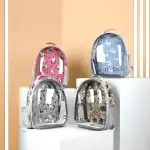 Patterned transparent animal carrier bag, K010744, wholesale