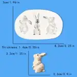 Formă de fondant din silicon-iepuras, T13211, en-gros