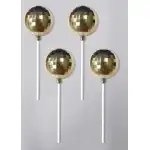 Disco ball insert 4 pcs gold 3 cm, T090498, wholesale