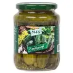 AlexStar Pickled cucumbers in vinegar 6-9 cm, 680 g, wholesale