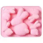 Silicone mold bunny 5 parts, T14158, wholesale