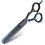 Foarfeca de filat profesionala Sela, Neagru+Albastru 16 cm