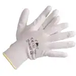 Mănuși cu peliculă din poliuretan BuntingLight White HS-04-003, alb, 7, engros