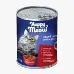 Happy Meow nedves macskaeledel - marhahúsos 415g, nagykereskedelem
