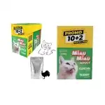 Miau Miau Мокра храна за котки Promo 10+2*100 г Пуешка, на едро