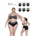 Bikini mărimi mari cu model geometric – 48–56 / L–4XL, en-gros