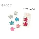 Spinki do włosów w kształcie kwiatu plumerii wielokolorowej, zestaw 2 sztuk, długość 4 cm, hurt