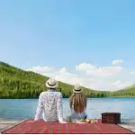 Pătură de plajă impermeabilă pentru picnic, mărime mare, 180x150 -S158 roșie