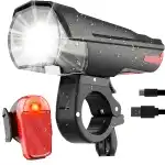 LAMPĂ LED PENTRU BICICLETĂ, FAȚĂ + SPATE, ILUMINARE BICICLETĂ -E354
