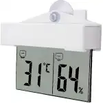 OUTDOOR INDOOR WINDOW THERMOMETER DIGITAL HYGROMETER °C/°F