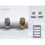 Кръгли обеци с гравиран декоративен мотив, на едро