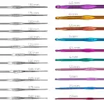 SET DE CROȘETAT ÎN CUTIȚĂ 22 BUCĂȚI VIOLET
