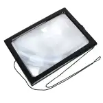 Lupă de citit iluminată cu LED A4, lupă 3x pentru citit