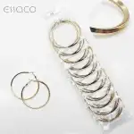 Cercei rotunzi tip veriga nuanta aurie, diametru 7 cm, engros