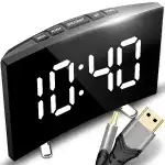 DIGITÁLIS ÓRA ELEKTRONIKUS ÉBRESZTŐ LED HŐMÉRŐ -E738
