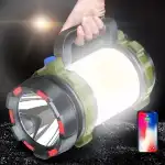 POWERFUL FLASHLIGHT WORKSHOP LAMP MILITARY RECHARGEABLE LED USB WITH HANDLE