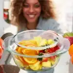 CASEROLĂ ROTUNDĂ DIN STICLĂ, REZISTENTĂ LA CUPTOR, CU CAPAC DE STICLĂ, 1,5 L