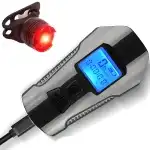 LED BICYCLE LAMP KM COUNTER SPEEDOMETER REAR - S092-1 + Rear light