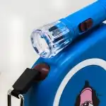 LEASH FOR DOG OR CAT AUTOMATIC TAPE STRONG 5M WITH LOCKING 15KG LED FLASHLIGHT