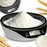 ELECTRONIC KITCHEN SCALE WITH BOWL, PRECISION, BLACK AND WHITE, 5 KG