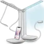 LAMPĂ DE NOAPTE LED PENTRU BIROU ȘCOLAR, LAMPĂ DE DESEN, SUPORT TELEFON -E147 CU MODEL DIN PIELE ECO