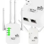 AMPLIFICATOR DE SEMNAL WIFI PUTERNIC CU 4 ANTENE 300MB/s REPETOR EXTERN 2.4 GHz - ER1046