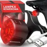 RED REAR BIKE LIGHT 250 mAh USB-C WATERPROOF LIGHTING ER1031