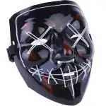 Mască LED Halloween Party Purge - albă