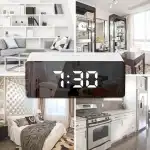 CEAS DEȘTEPTĂTOR CEAS ELECTRONIC TERMOMETRU OGLINDA LED