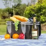 COȘ DE CUMPĂRĂTURI PLIABIL TERMIC PENTRU PICNIC, NEGRU