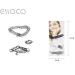 Set 3 buc chokers din plastic cu pietre, angro