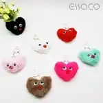 Плюшен ключодържател с емотикон във формата на сърце, на едро