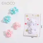 Комплект от 2 детски фиби за коса, цветя и перли, на едро