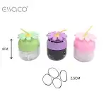 Elastic de păr din silicon alb-negru într-o cutie, en-gros