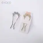 Щипка за коса с цвете и кристали, на едро