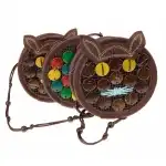Bag - purse Cat, Eco leather, 12 cm diameter, wholesale goods