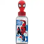 Sticlă de apă din plastic pentru copii, figurină 3D Spiderman, 560 ml, en-gros