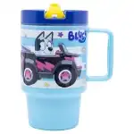 Bluey kids plastic cup with lockable straw, wholesale