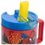 Spiderman kids plastic mug with lockable straw, wholesale