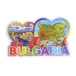 Mágneses figura Bulgária/Neszebar, Műanyag, 10x5 cm, nagykereskedelmi áru