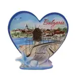 Figurină magnetică Inimă, Ceramică, 7x5 cm, produse en-gros