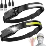 Akumulatorowa latarka czołowa COB 230° LED z czujnikiem ruchu USB, hurtowa