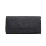 Women's patterned casual bag - black, wholesale