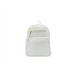 Rounded backpack with three pockets - white, wholesale