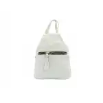 Soft lychee patterned backpack - white, wholesale